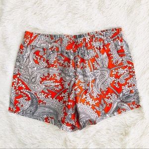 JCREW Shorts Orange Paisley